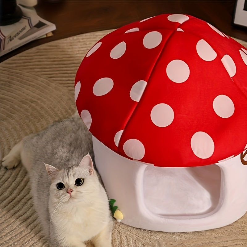 Cat Bed Chocolate Cookie Cat Beds For Indoor Cats Mushroom Cow Shape Cat Cave Bed Cat Tent With Removable & Washable Cushion Pillow Cat House Bed For Cats Small Dogs