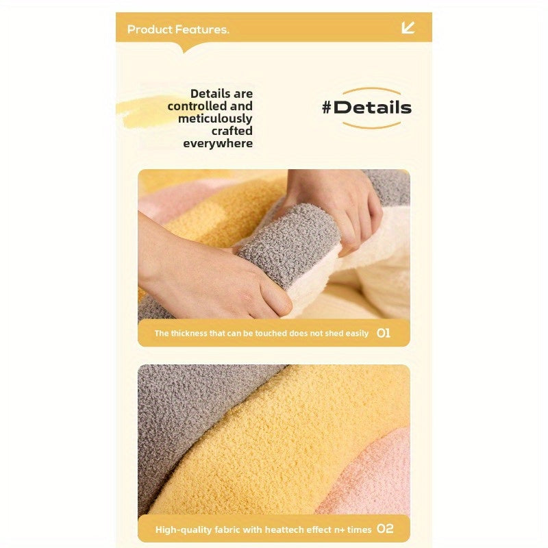 Cozy Cloud Velvet Pet Bed for Cats & Small Dogs - Semi-Enclosed Warm Slipper Nest with Plush Cushion, No Assembly Needed, Autumn Winter Home Decor