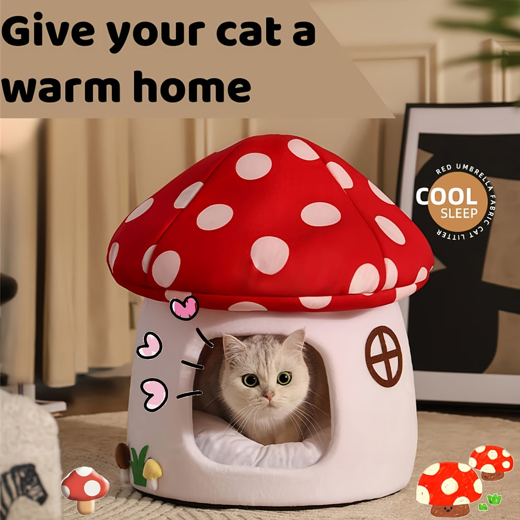 Cat Bed Chocolate Cookie Cat Beds For Indoor Cats Mushroom Cow Shape Cat Cave Bed Cat Tent With Removable & Washable Cushion Pillow Cat House Bed For Cats Small Dogs
