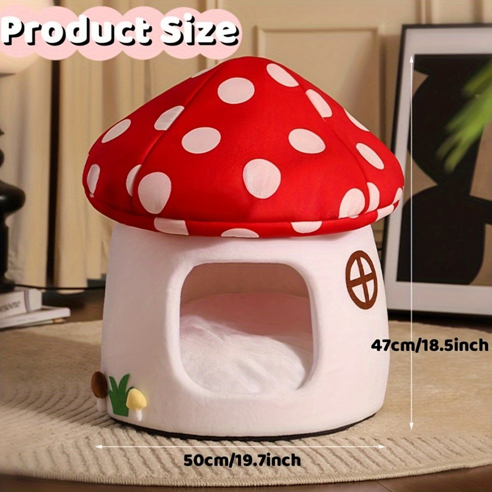 Cat Bed Chocolate Cookie Cat Beds For Indoor Cats Mushroom Cow Shape Cat Cave Bed Cat Tent With Removable & Washable Cushion Pillow Cat House Bed For Cats Small Dogs