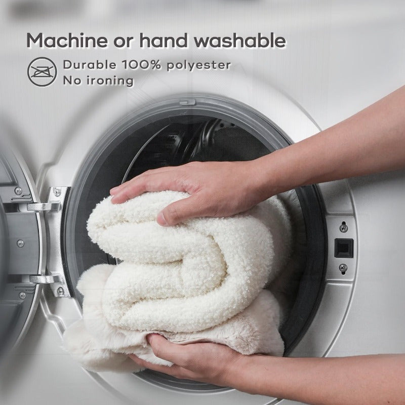 4-in-1 Self-Warming Plush Cat Bed & Cave - 21x17 Inch Cozy Sleeping Bag for Small Pets up to 15 lbs, Portable Pet Bed for Cats, Puppies, Rabbits - White, Cat Furniture Bed, Semienclosed Design, Fluffy Interior, Rabbit Lovers