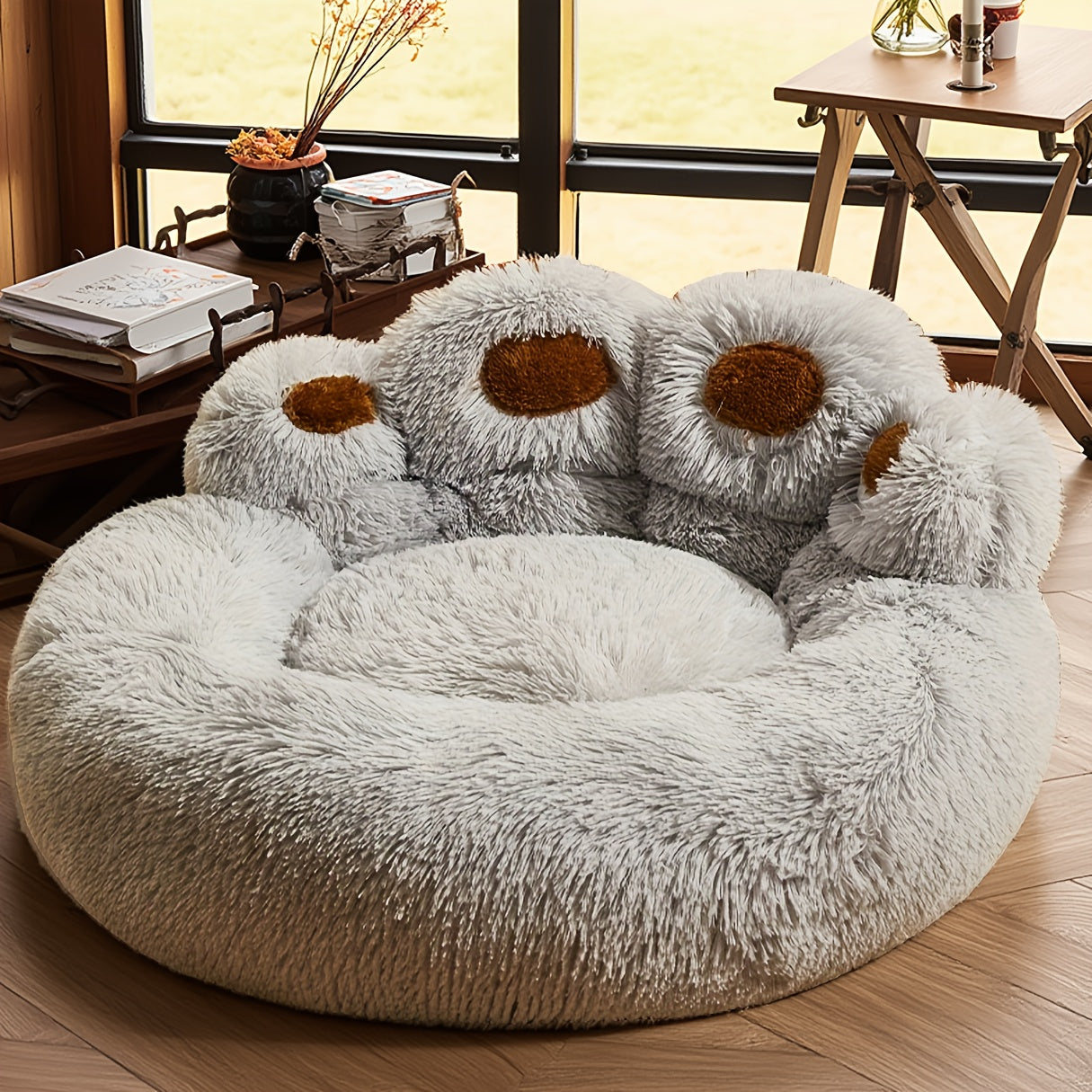 Thickened Plush Bear Paw Pet Bed for Dogs & Cats - Extra Large Dog Bed Cat Cushion Bed, Non-Slip Bottom - Soft Warm Cushion In 5 Sizes - Best Gift for Your Pets