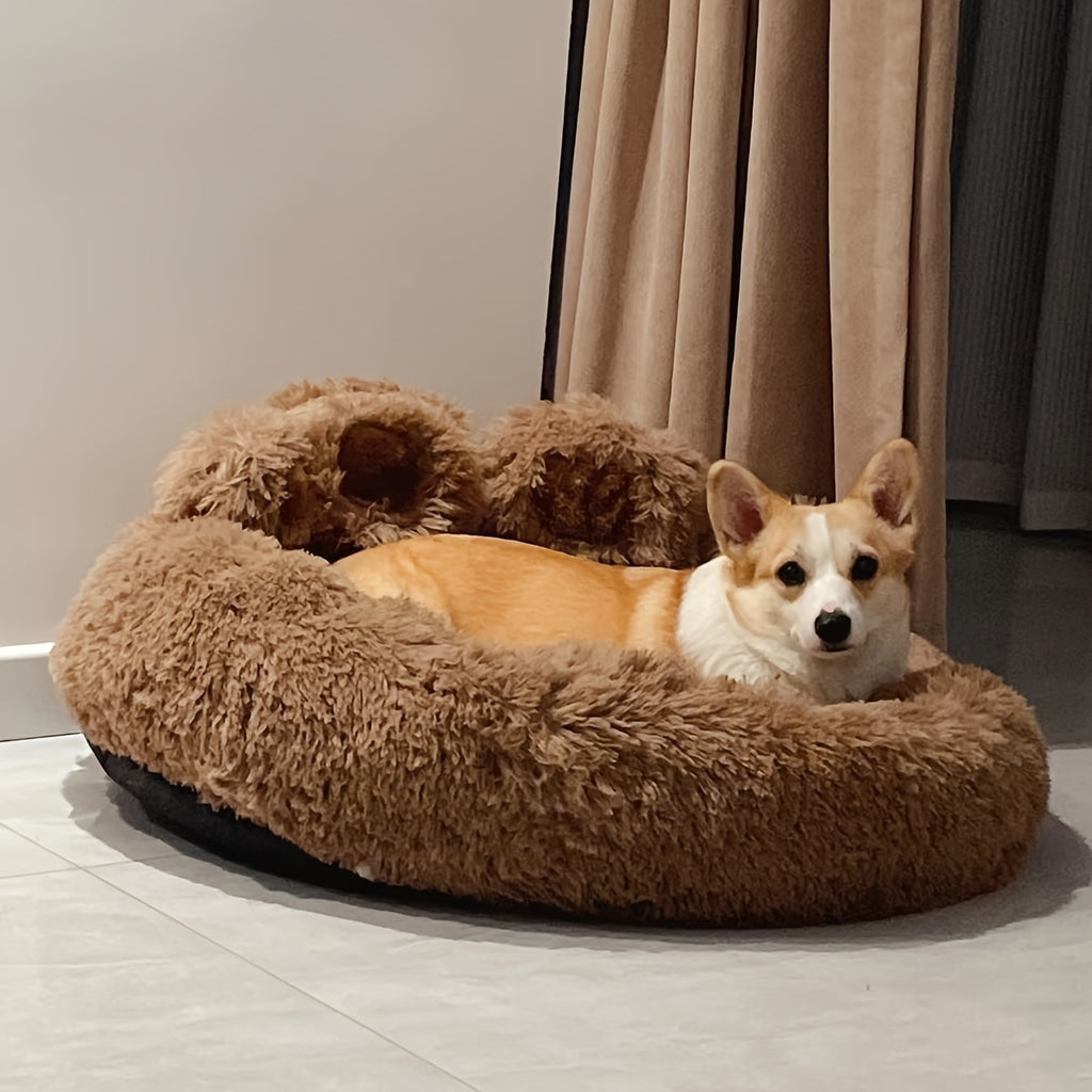 Thickened Plush Bear Paw Pet Bed for Dogs & Cats - Extra Large Dog Bed Cat Cushion Bed, Non-Slip Bottom - Soft Warm Cushion In 5 Sizes - Best Gift for Your Pets