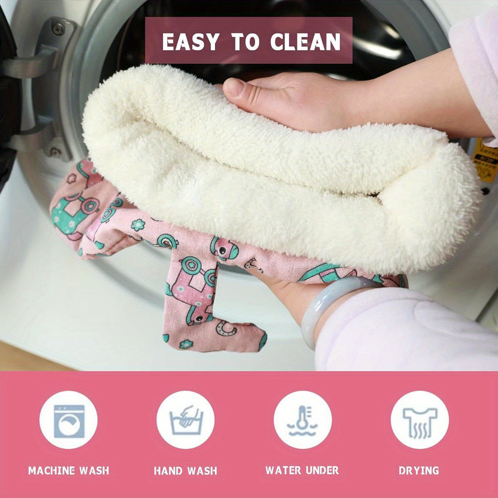 Self-Warming Cat Bed - Winter Warmth, Soft Plush Interior & Outer layer, Chew-Resistant Pet Sleeping Bag for Indoor Cats - Cozy Cave Bed, Pink for Small\u002FMedium Breeds, Small Cat Bed, Whimsical Animal Prints, Durable Polyester Fiber