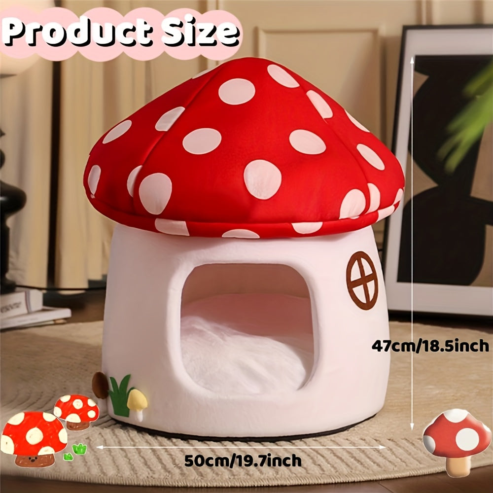 Cat Bed Chocolate Cookie Cat Beds For Indoor Cats Mushroom Cow Shape Cat Cave Bed Cat Tent With Removable & Washable Cushion Pillow Cat House Bed For Cats Small Dogs
