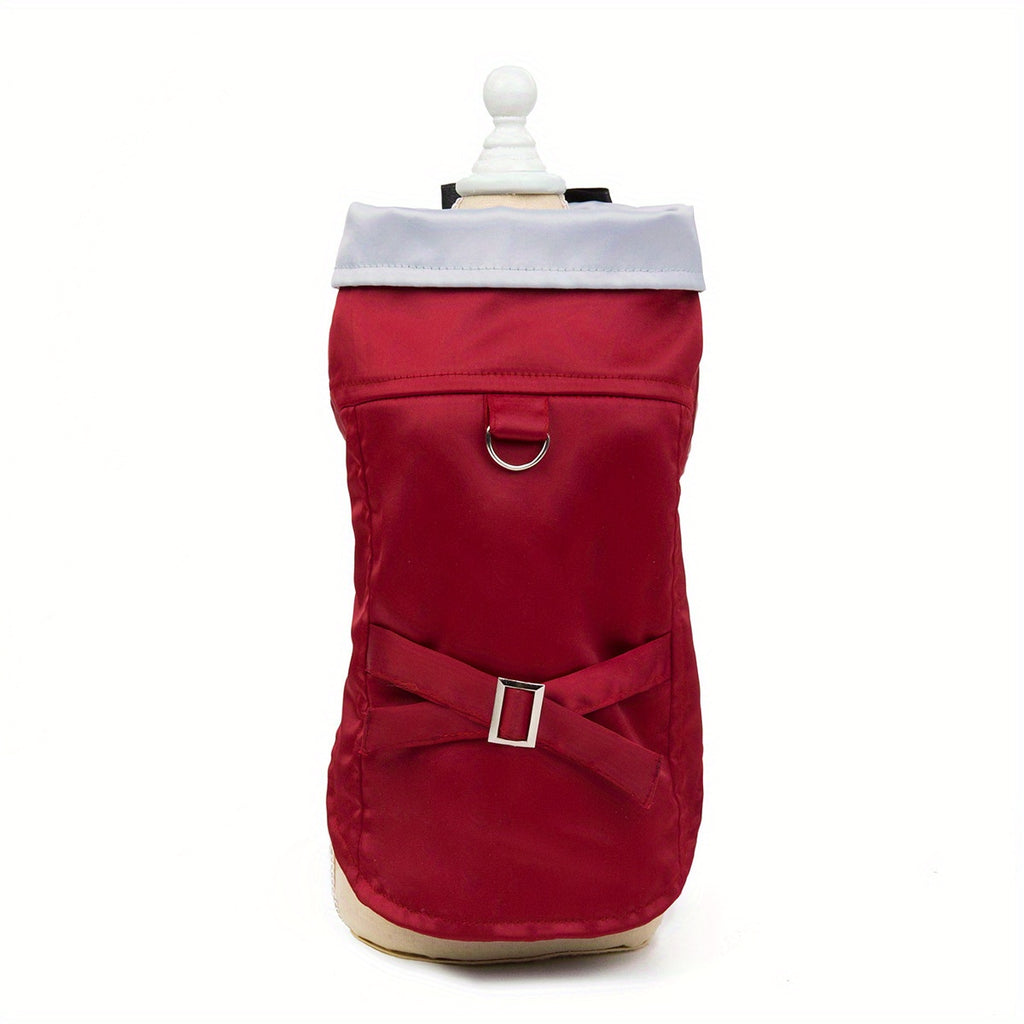 19-Color Pet Clothes for Small Dogs & Cats - -Finish ABS\u002FPolyester Hooded Vest with Snap Closure, Spring\u002FFall\u002FWinter Warmth, Stylish & Durable Outfits for Weddings, Holidays, Photo Shoots